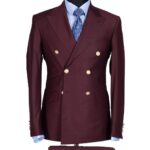 BURGUNDY DOUBLE BREASTED SUIT