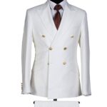 WHITE DOUBLE BREASTED SUIT