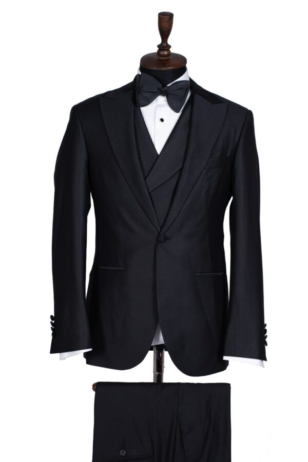 0400~2-button TUXEDO Suit in Honeycomb Motif with Satin Peak Lapel main image 1