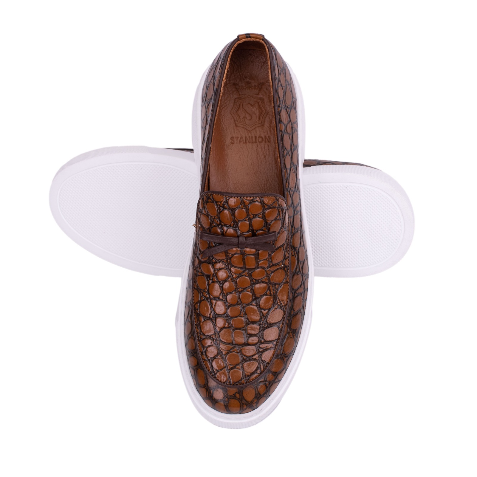 BROWN LEATHER SNEAKER - Stanlion