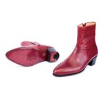 BURGUNDY EGGSHELL BOOT