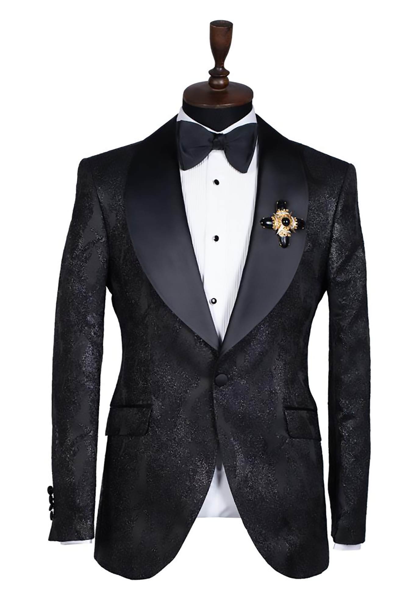 BLACK JACQUARD TUXEDO - Stanlion