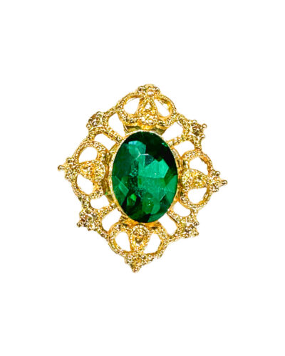 GOLD & GREEN DIAMON BUTTON COVER