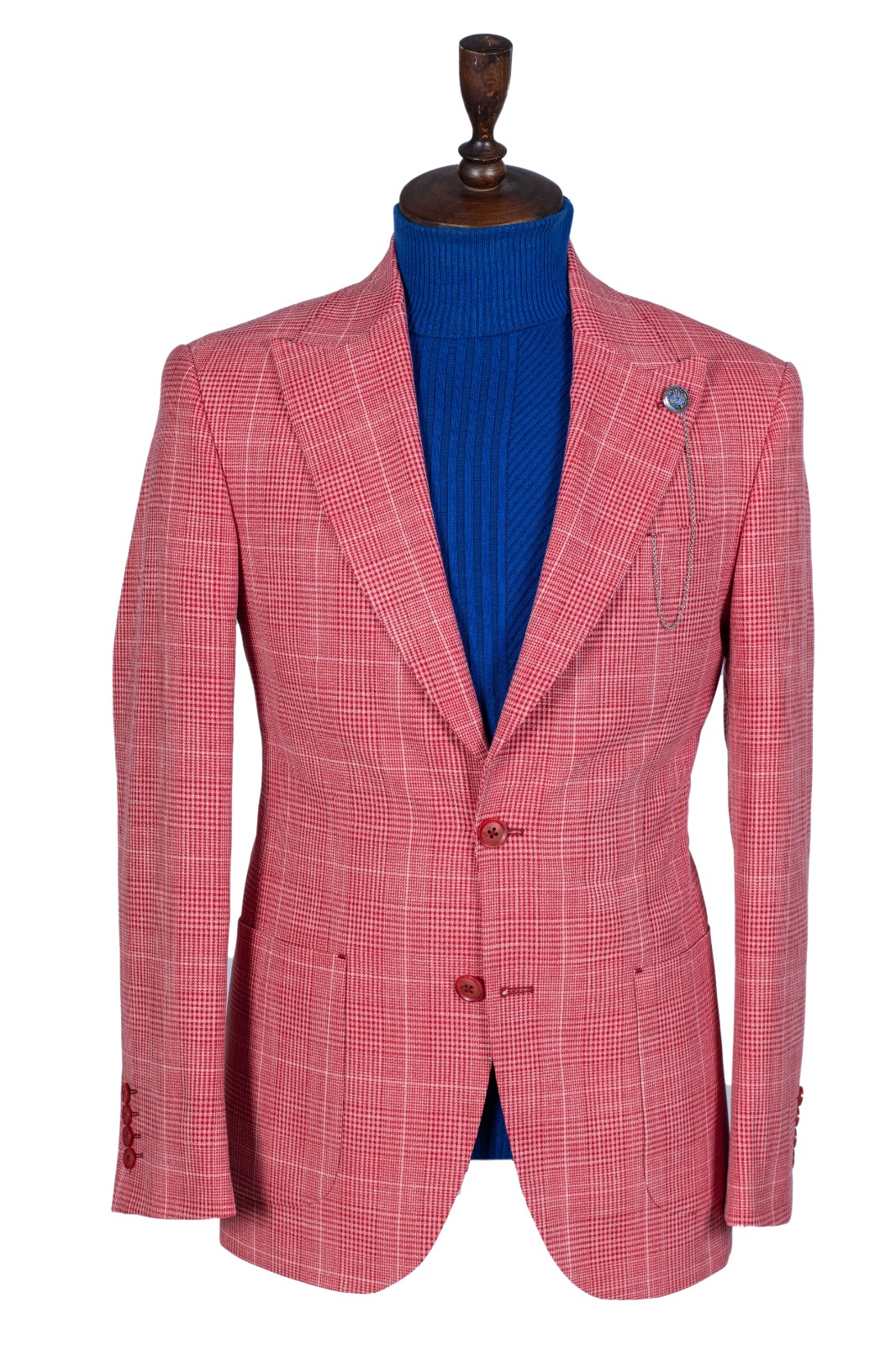 PINK STRIPED SINGLE BREASTED BLAZER - US 42 (EU 52)