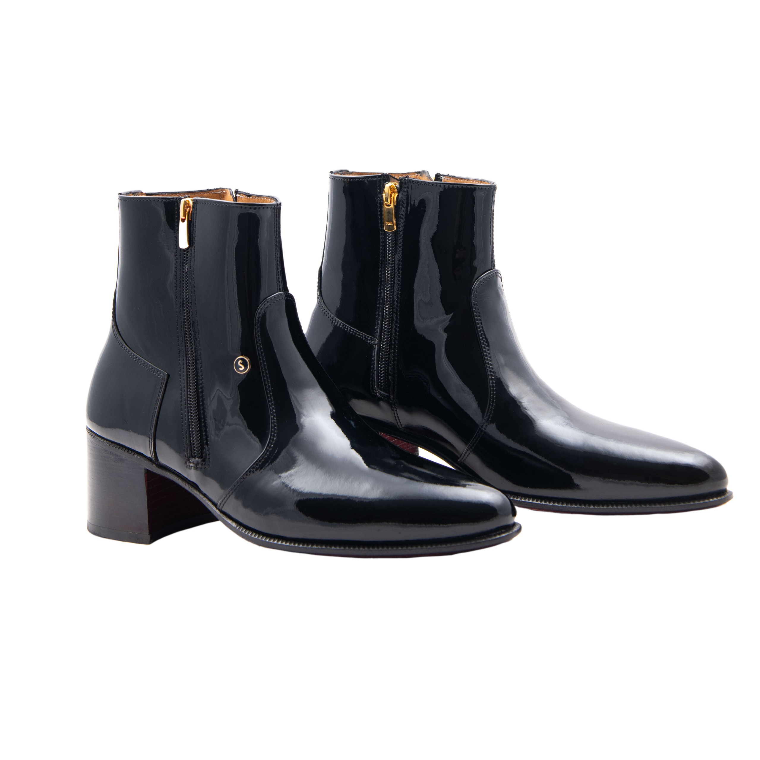 STANLION SIGNATURE PATENT LEATHER BOOTS