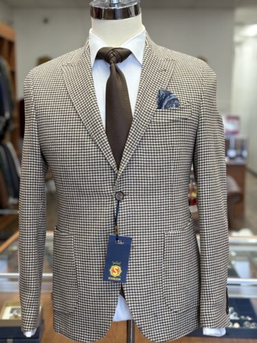 HOUNDSTOOTH CLASSIC SINGLE BREASTED BLAZER