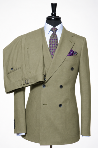 STANLION DOUBLE BREASTED SAGE GREEN SUIT
