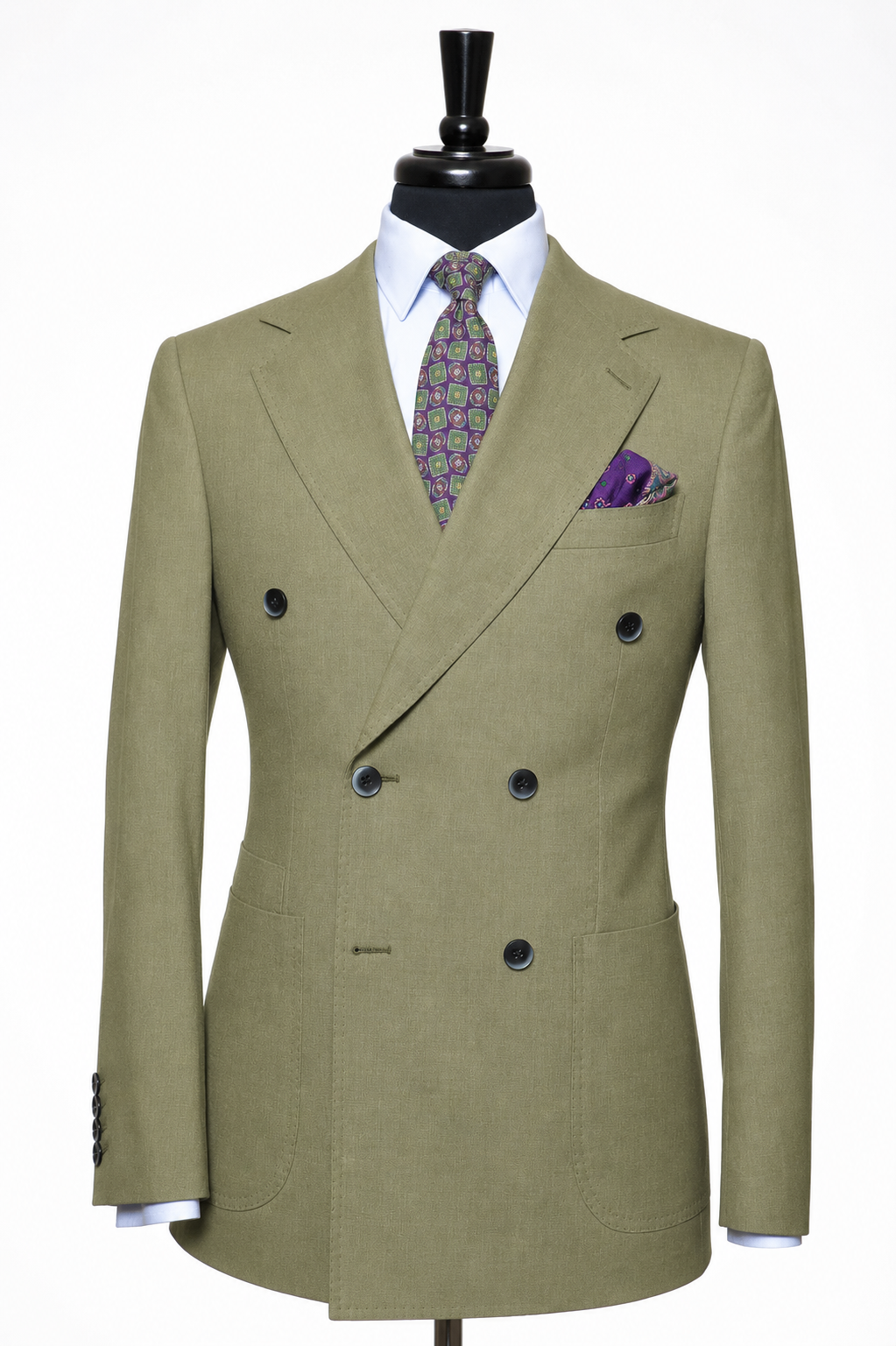 STANLION DOUBLE BREASTED SAGE GREEN SUIT - Image 2