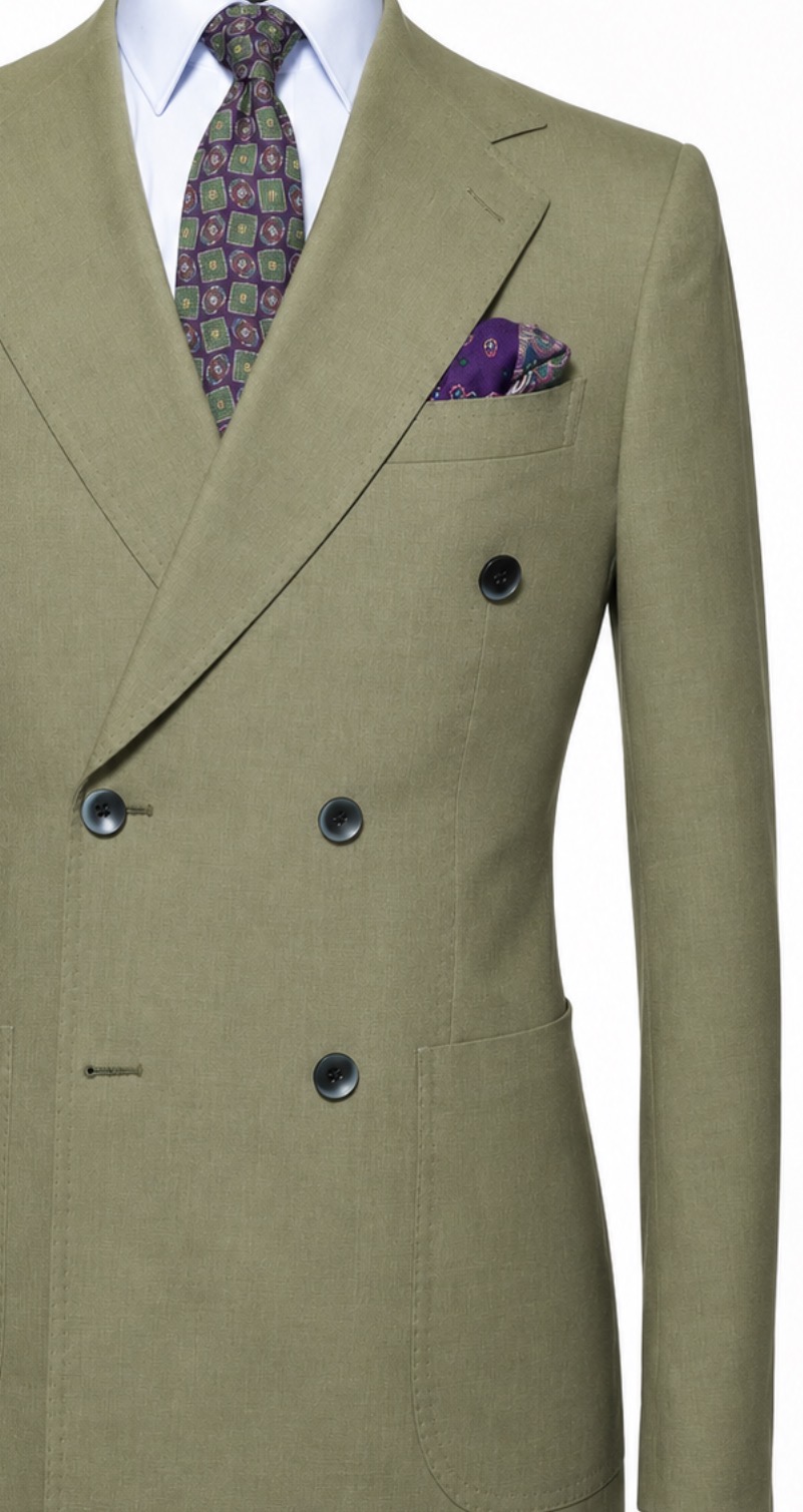 STANLION DOUBLE BREASTED SAGE GREEN SUIT - Image 3