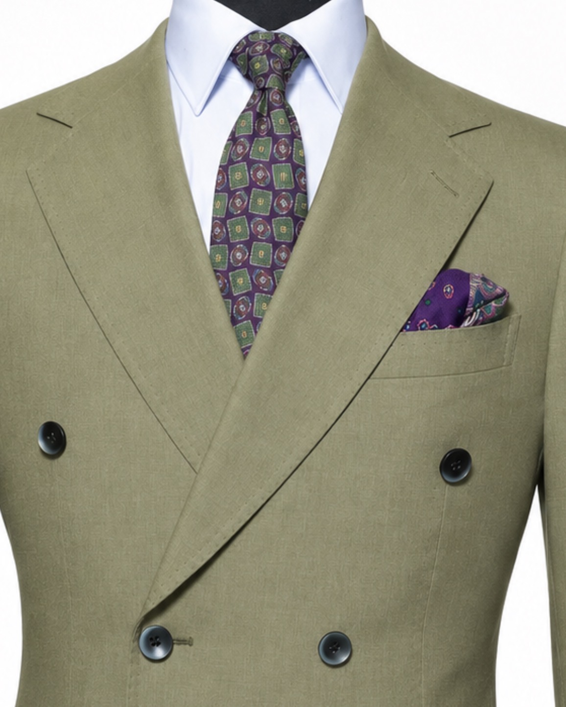 STANLION DOUBLE BREASTED SAGE GREEN SUIT - Image 4