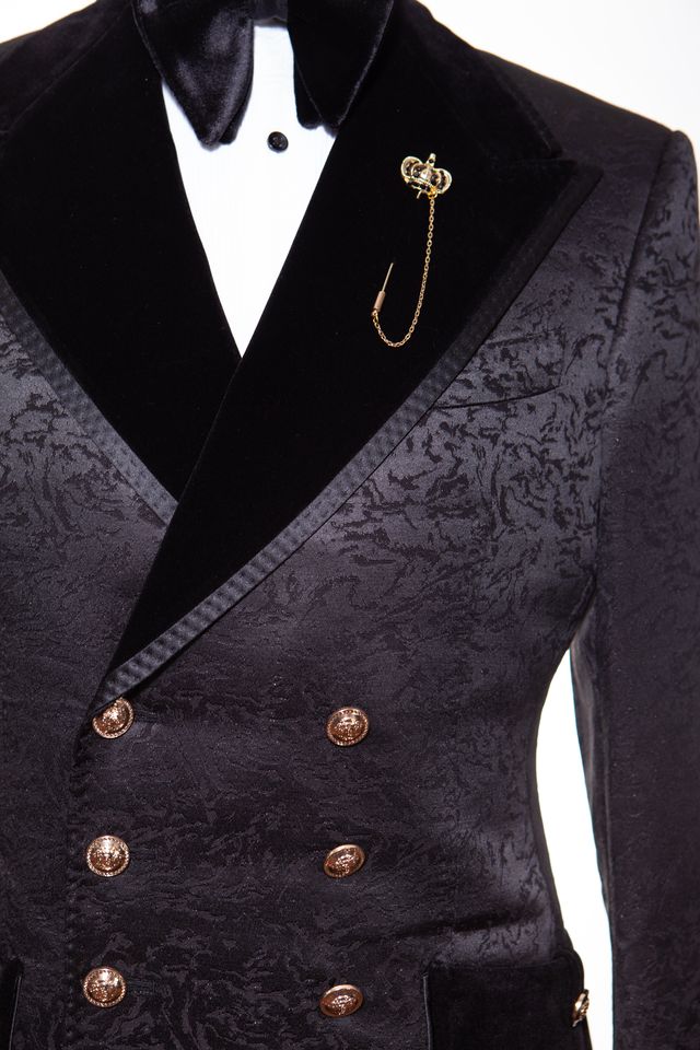 STANLION JET BLACK JACQUARD TUXEDO - Image 3