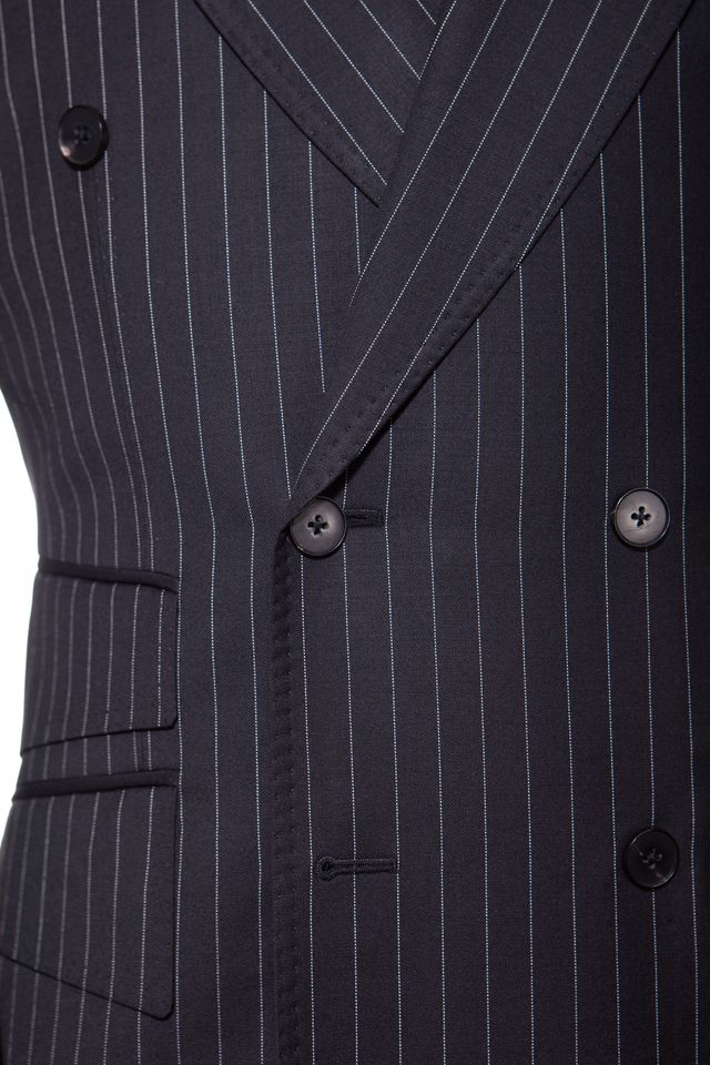 STANLION BLACK PINSTRIPE DOUBLE BREASTED SUIT - Image 4