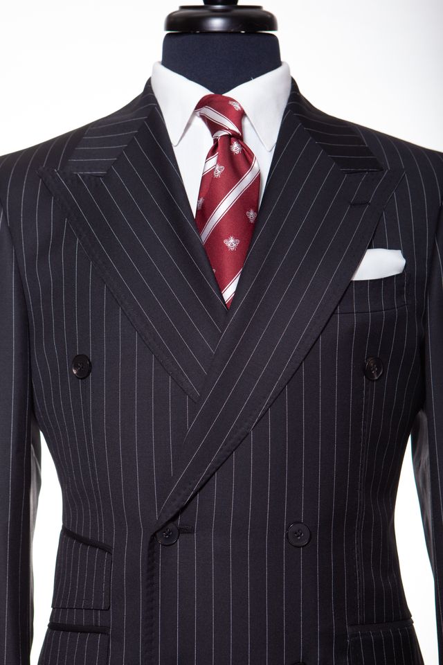STANLION BLACK PINSTRIPE DOUBLE BREASTED SUIT - Image 3