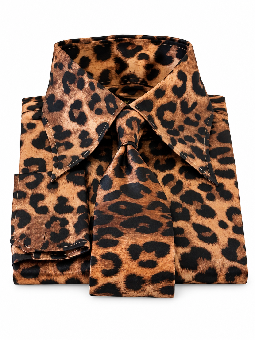 THE STANLION WILD CHEETAH SHIRT & TIE SET - Image 2